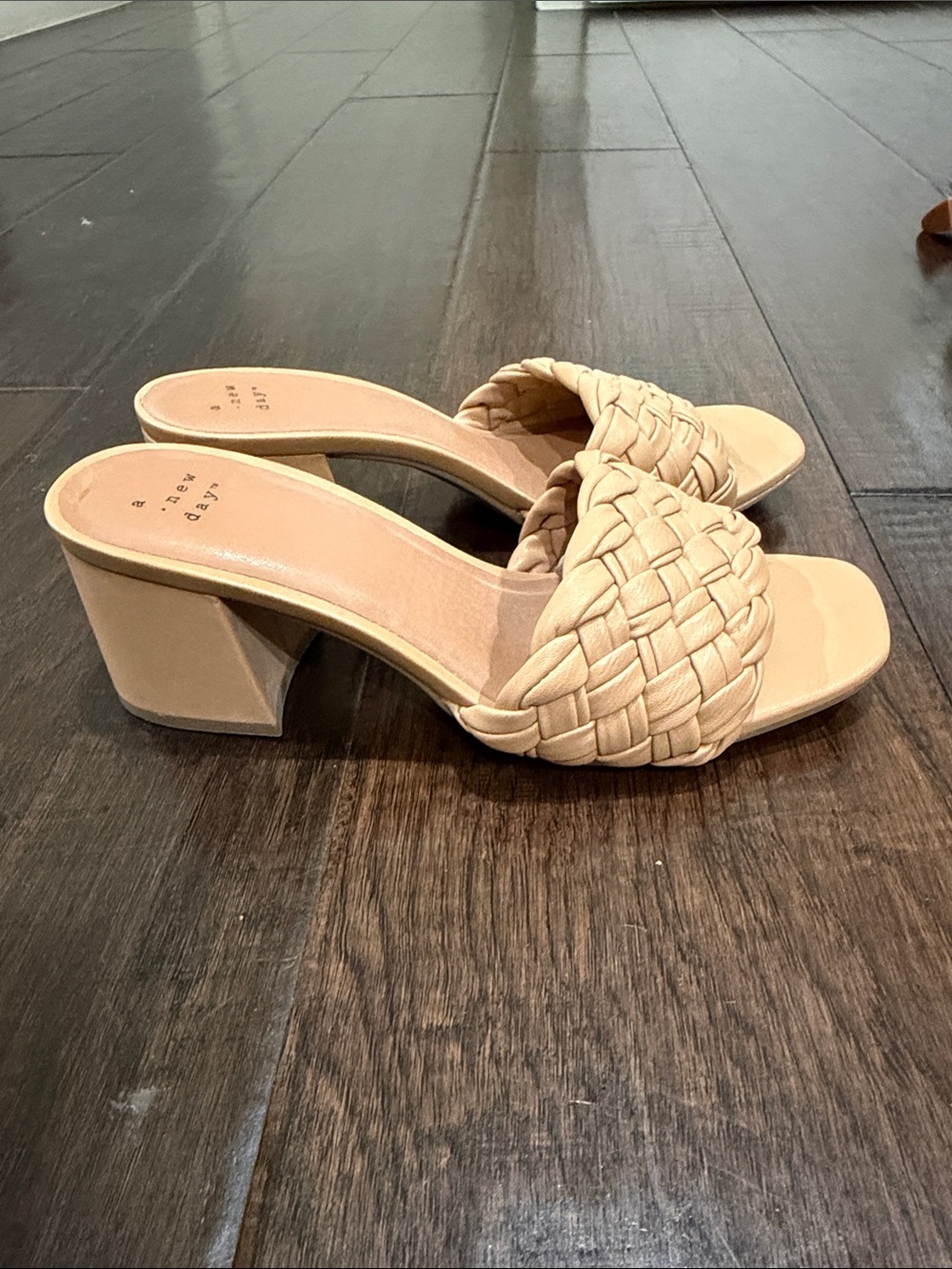 a new day Tan Braided Block Heel Mules - Picture 4 of 7